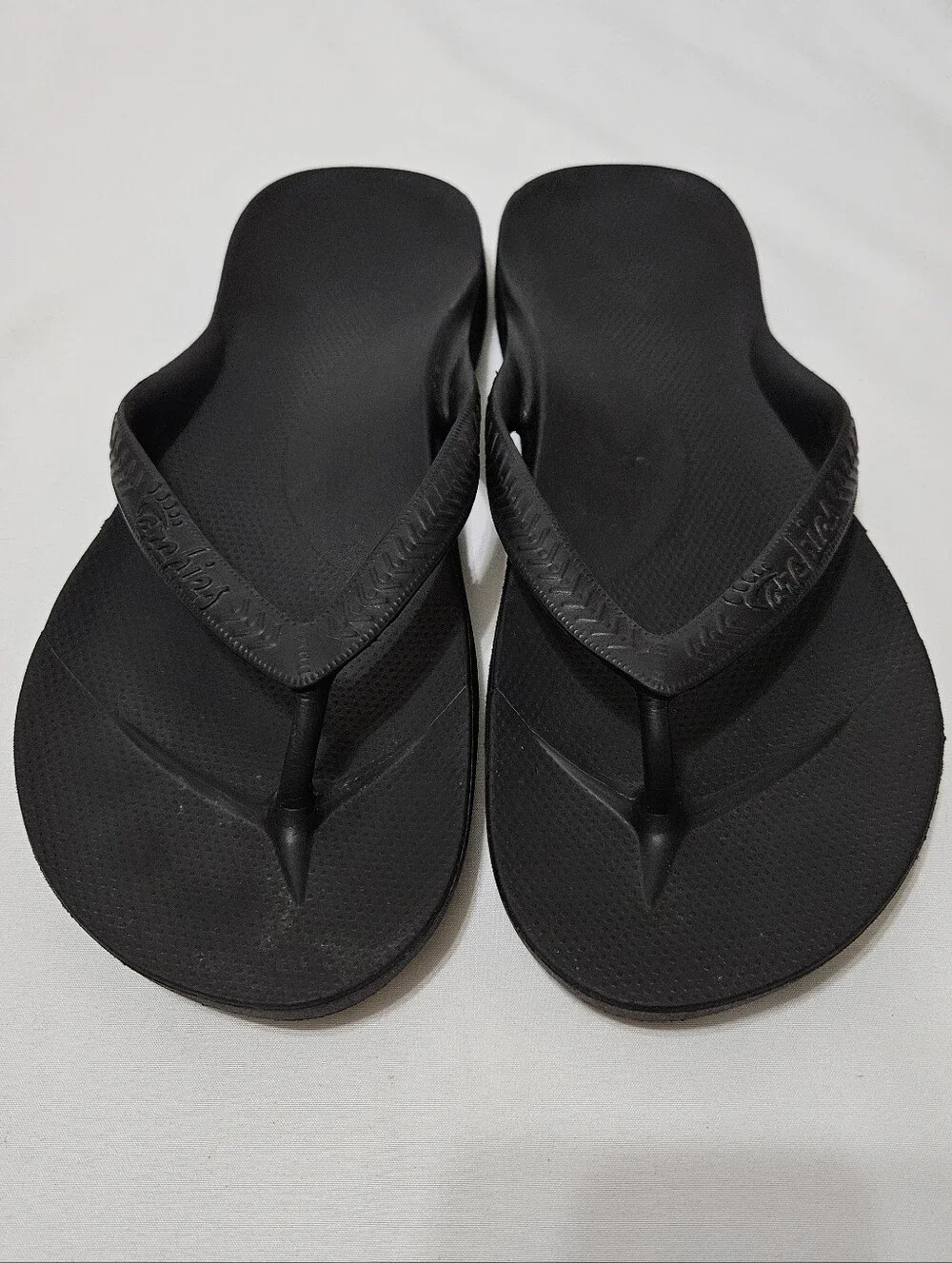 Archies Arch Support Flip Flops Mens 11 Black Orthotic Thong Sandals Footwear